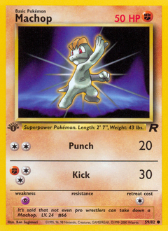 Machop z edície Team Rocket, karta č.59
