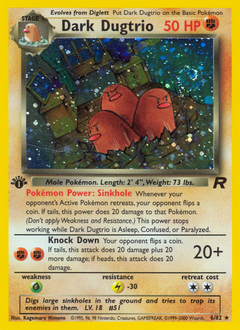 Dark Dugtrio z edície Team Rocket, karta č.6