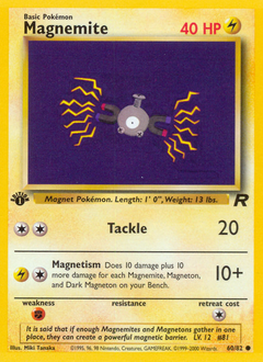 Magnemite z edície Team Rocket, karta č.60