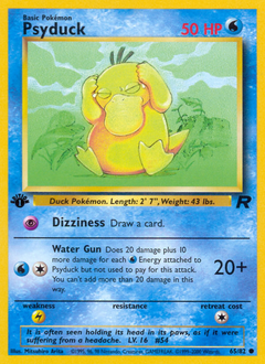 Psyduck z edície Team Rocket, karta č.65