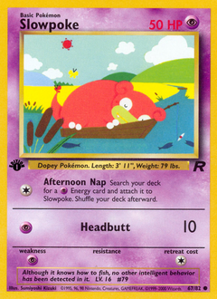 Slowpoke z edície Team Rocket, karta č.67