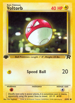 Voltorb z edície Team Rocket, karta č.69