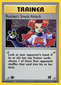 Rocket's Sneak Attack z edície Team Rocket, karta č.72