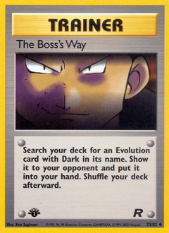 The Boss's Way z edície Team Rocket, karta č.73