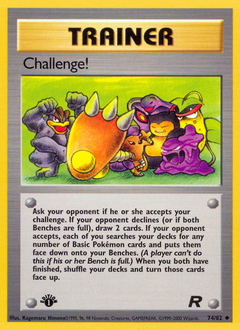 Challenge! z edície Team Rocket, karta č.74