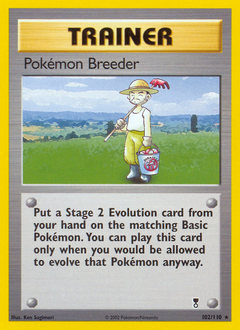 Pokémon Breeder z edície Legendary Collection, karta č.102