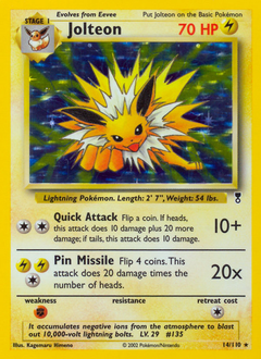Jolteon z edície Legendary Collection, karta č.14