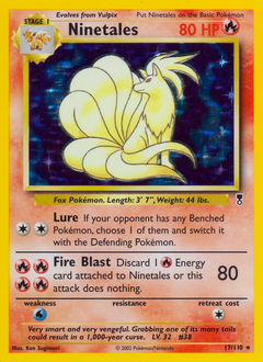 Ninetales z edície Legendary Collection, karta č.17