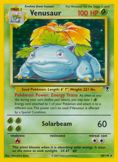 Venusaur z edície Legendary Collection, karta č.18