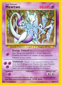 Mewtwo z edície Legendary Collection, karta č.29