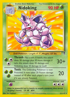 Nidoking z edície Legendary Collection, karta č.31