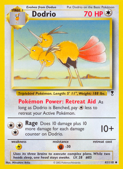 Dodrio z edície Legendary Collection, karta č.41