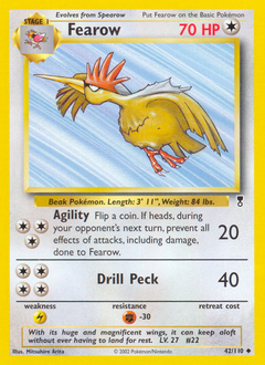 Fearow z edície Legendary Collection, karta č.42