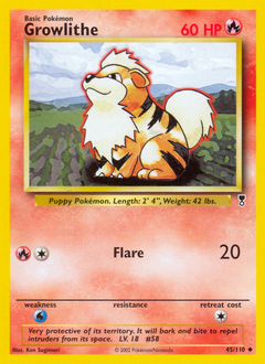 Growlithe z edície Legendary Collection, karta č.45
