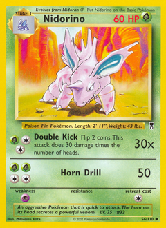 Nidorino z edície Legendary Collection, karta č.56