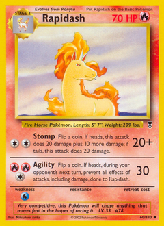 Rapidash z edície Legendary Collection, karta č.60