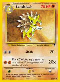 Sandslash z edície Legendary Collection, karta č.62