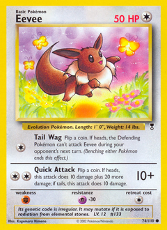 Eevee z edície Legendary Collection, karta č.74