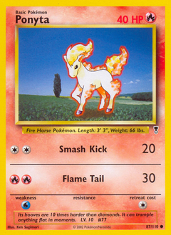 Ponyta z edície Legendary Collection, karta č.87