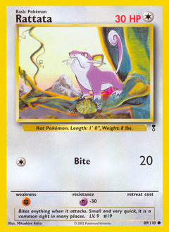 Rattata z edície Legendary Collection, karta č.89