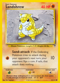 Sandshrew z edície Legendary Collection, karta č.91