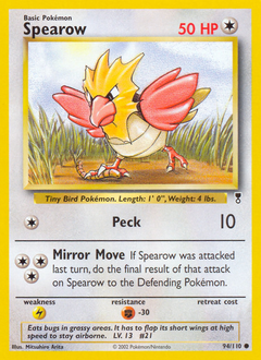 Spearow z edície Legendary Collection, karta č.94