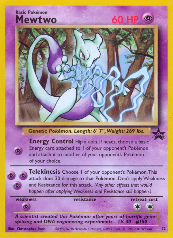 Mewtwo z edície Wizards Black Star Promos, karta č.12