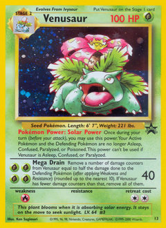 Venusaur z edície Wizards Black Star Promos, karta č.13