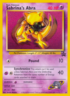 Sabrina's Abra z edície Wizards Black Star Promos, karta č.19