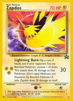 Zapdos z edície Wizards Black Star Promos, karta č.23