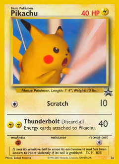 Pikachu z edície Wizards Black Star Promos, karta č.26