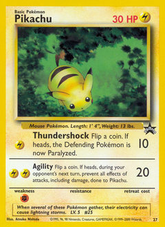 Pikachu z edície Wizards Black Star Promos, karta č.27