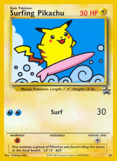 Surfing Pikachu z edície Wizards Black Star Promos, karta č.28