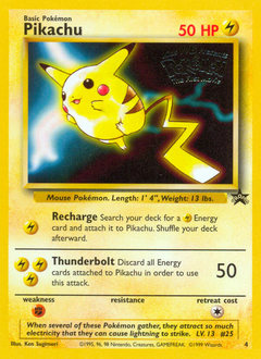 Pikachu z edície Wizards Black Star Promos, karta č.4