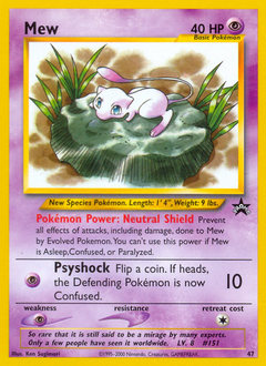 Mew z edície Wizards Black Star Promos, karta č.47