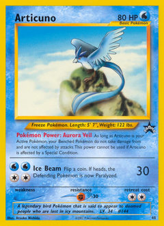 Articuno z edície Wizards Black Star Promos, karta č.48