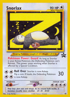 Snorlax z edície Wizards Black Star Promos, karta č.49