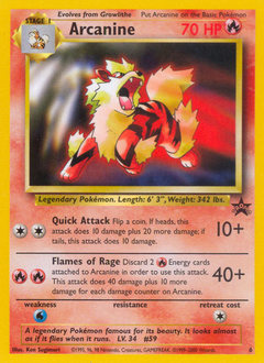 Arcanine z edície Wizards Black Star Promos, karta č.6