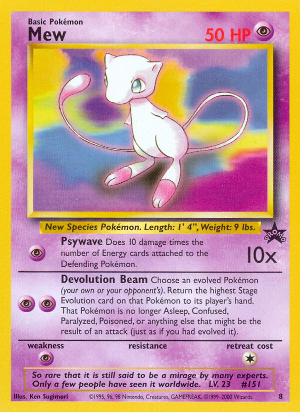 Mew z edície Wizards Black Star Promos, karta č.8