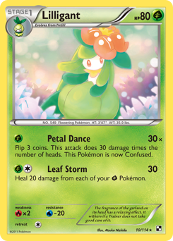 Lilligant z edície Black & White, karta č.10