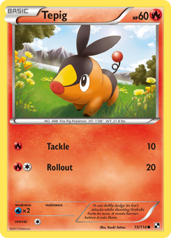 Tepig z edície Black & White, karta č.15