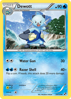 Dewott z edície Black & White, karta č.29