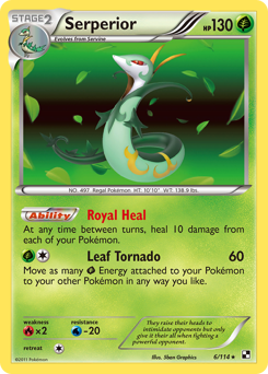 Serperior z edície Black & White, karta č.6