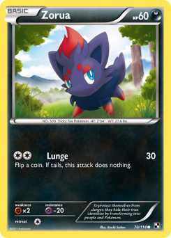 Zorua z edície Black & White, karta č.70