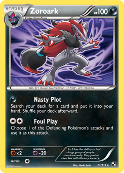 Zoroark z edície Black & White, karta č.71