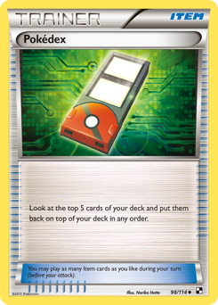 Pokédex z edície Black & White, karta č.98