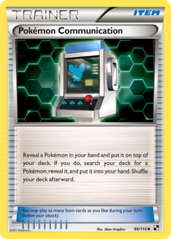 Pokémon Communication z edície Black & White, karta č.99