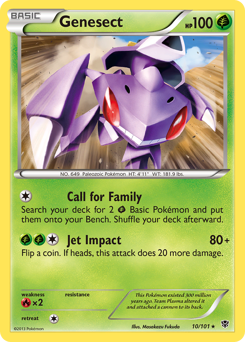Genesect z edície Plasma Blast, karta č.10