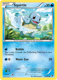 Squirtle z edície Plasma Blast, karta č.14