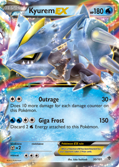 Kyurem-EX z edície Plasma Blast, karta č.30